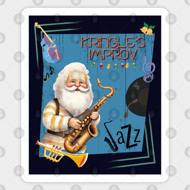 Kringle's Improv -  Jazz Club Magnet by Blended Designs